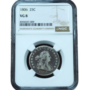 1806 Draped Bust Quarter VG8 NGC