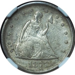 1875-S Twenty Cent Piece AU58 NGC