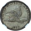 1857 Flying Eagle Cent AU58 NGC