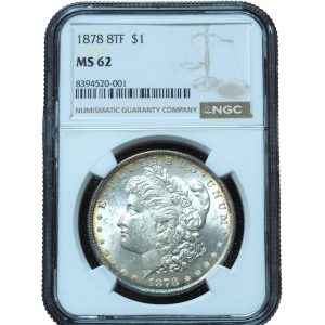 1878 8TF Morgan Dollar MS62 NGC #001