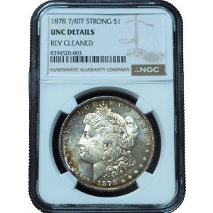 1878 7/8TF Strong Morgan Dollar UNC NGC