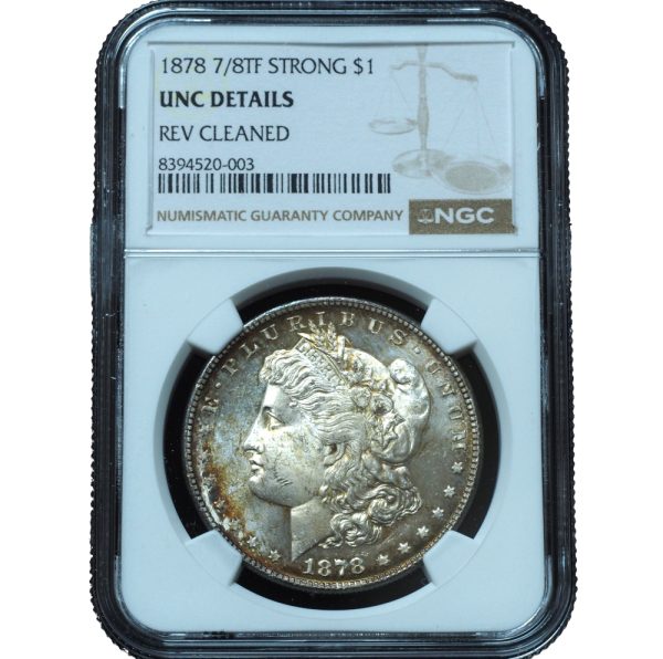 1878 7/8TF Strong Morgan Dollar UNC NGC