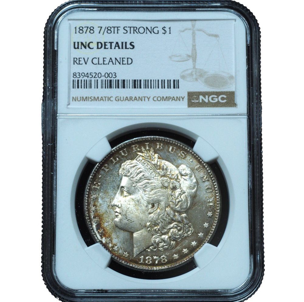 1878 7/8TF Strong Morgan Dollar UNC NGC
