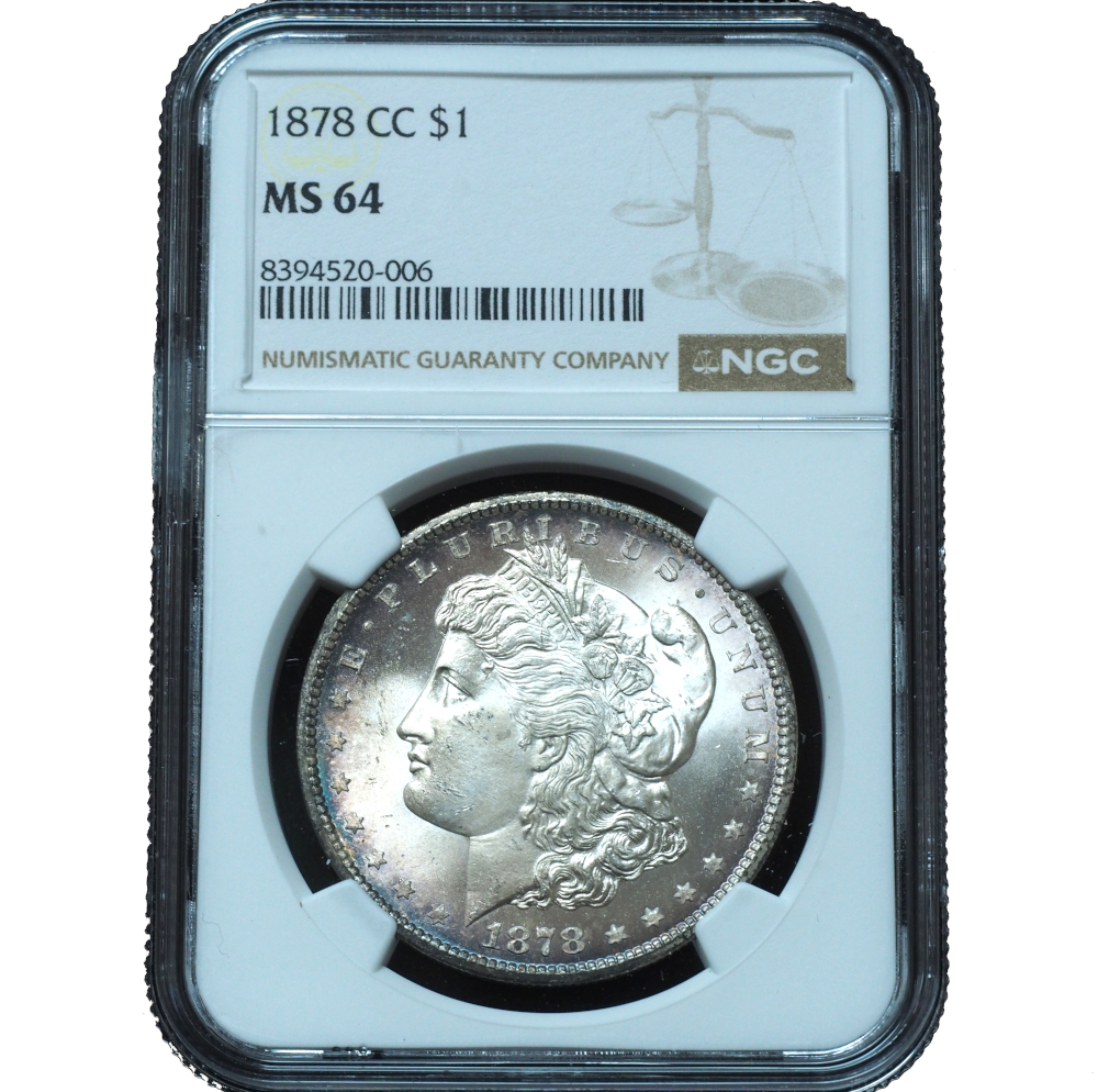 1878-CC Morgan Dollar MS64 NGC