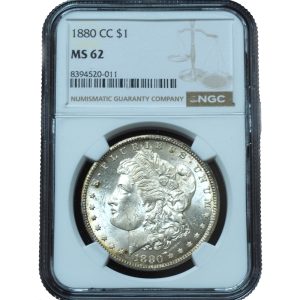 1880-CC Morgan Dollar MS62 NGC