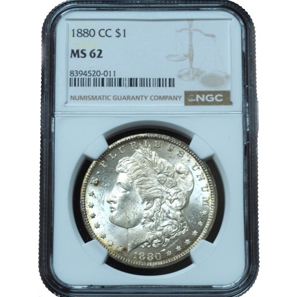 1880-CC Morgan Dollar MS62 NGC