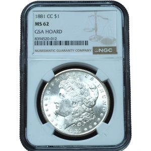 1881-CC Morgan Dollar GSA Hoard MS62 NGC