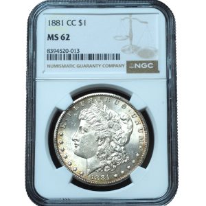 1881-CC Morgan Dollar MS62 NGC