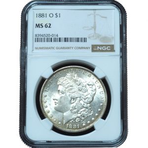 1881-O Morgan Dollar MS62 NGC