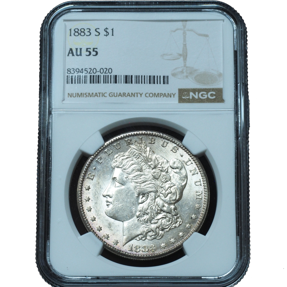 1883-S Morgan Dollar AU55 NGC