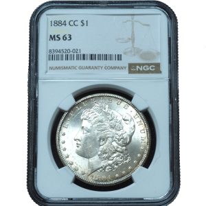 1884-CC Morgan Dollar MS63 NGC