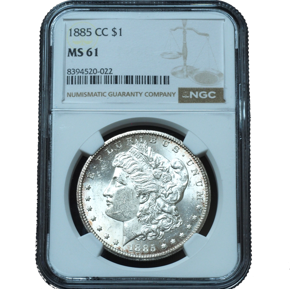 1885-CC Morgan Dollar MS61 NGC