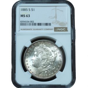 1885-S Morgan Dollar MS63 NGC