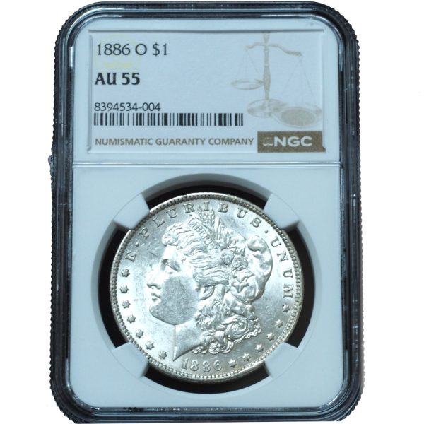 1886-O Morgan Dollar AU55 NGC