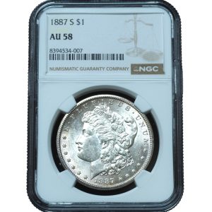 1887-S Morgan Dollar AU58 NGC