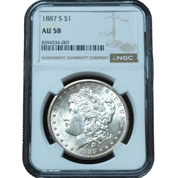 1887-S Morgan Dollar AU58 NGC
