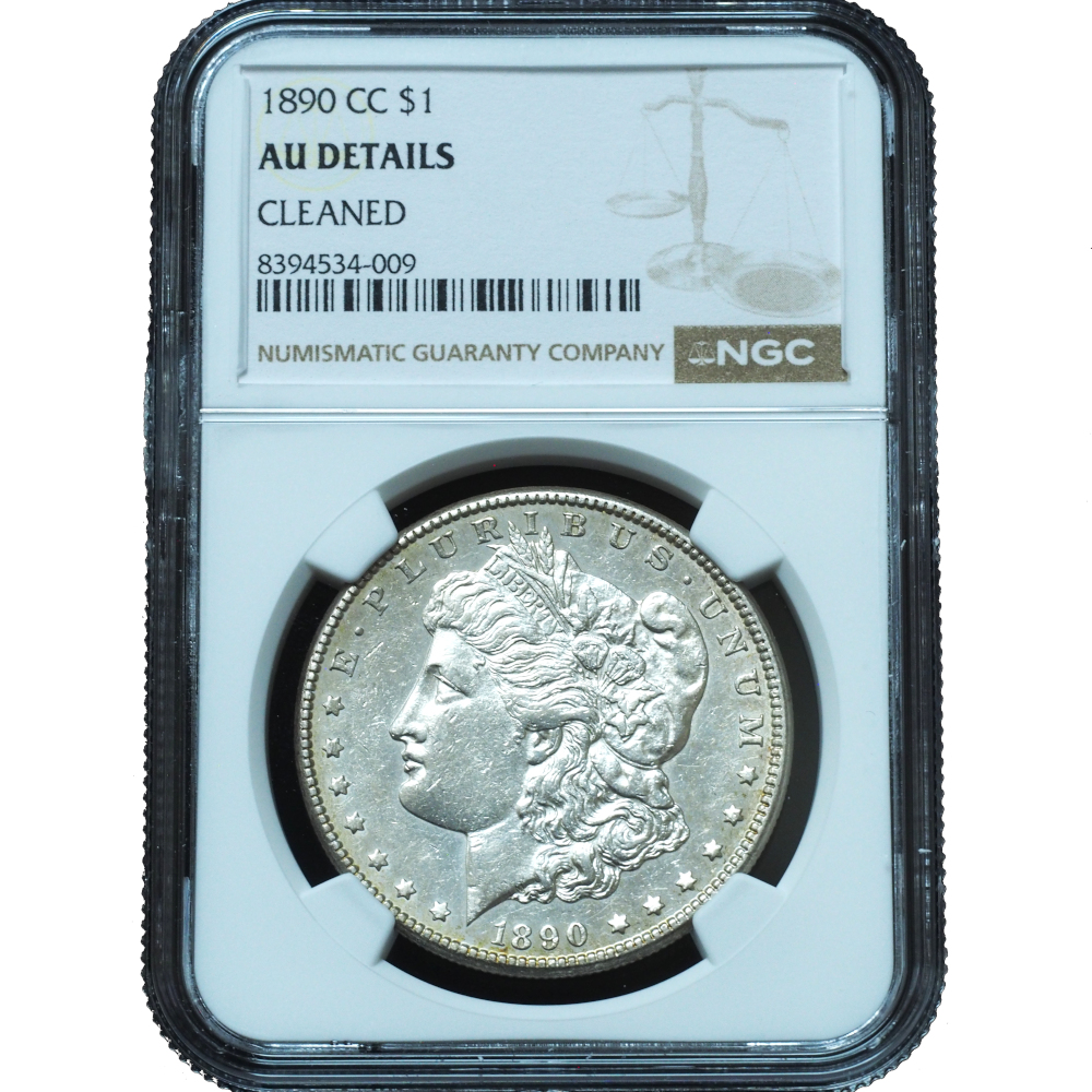 1890-CC Morgan Dollar AU Details NGC