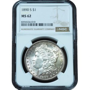 1890-S Morgan Dollar MS62 NGC