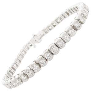 6.50 carat diamond tennis bracelet white gold (2)