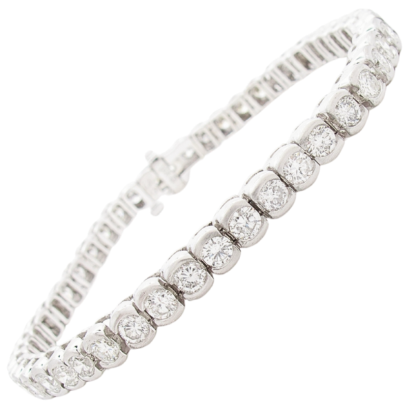 6.50 carat diamond tennis bracelet white gold (2)