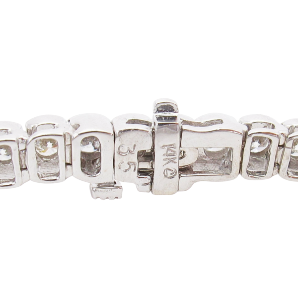 6.50 carat diamond tennis bracelet white gold Clasp