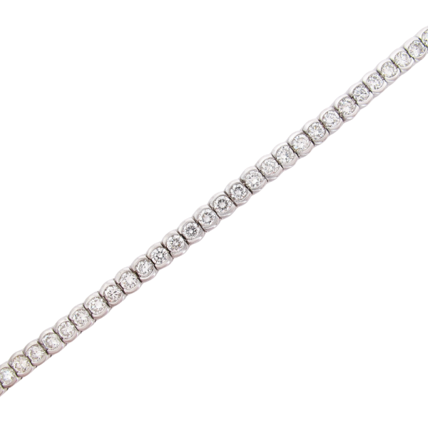 6.50 carat diamond tennis bracelet white gold flat