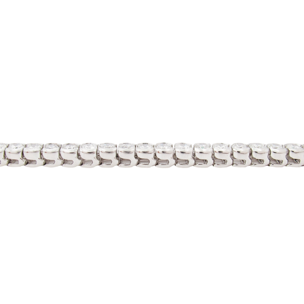 6.50 carat diamond tennis bracelet white gold profile