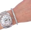 6.50 carat diamond tennis bracelet white gold worn