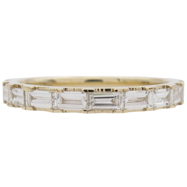 .65ctw Baguette Diamond Half Stack Band 14K front