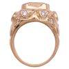 7.98ctw Natural Emerald Men's Ring 18K Gold profile