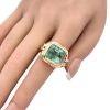 7.98ctw Natural Emerald Men's Ring 18K Gold worn