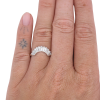 .74ctw Tapered Baguette Diamond Curved Stack Band 14K White Gold worn