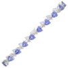 8.93ctw Tanzanite Line Bracelet 14K White Gold