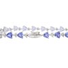 8.93ctw Tanzanite Line Bracelet 14K White Gold clasp