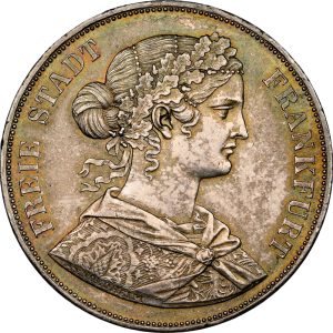 1861 German States Frankfurt 2 Taler MS62 NGC