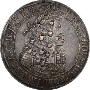 1701 Austria Leopold I Hogmouth Taler AU55 NGC