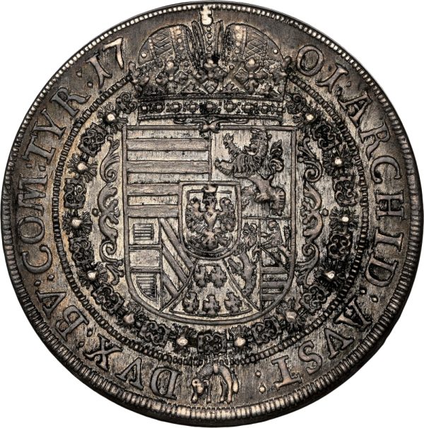1701 Austria Leopold I Hogmouth Taler AU55 NGC