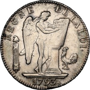 1793-A France 6 Livres L'An II AU55 NGC