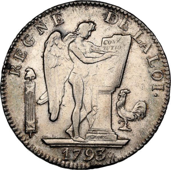 1793-A France 6 Livres L'An II AU55 NGC