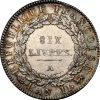 1793-A France 6 Livres L'An II AU55 NGC