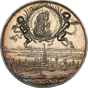 1686 Austria Silver Medal MS61 NGC Victory of The Siege of Vienna