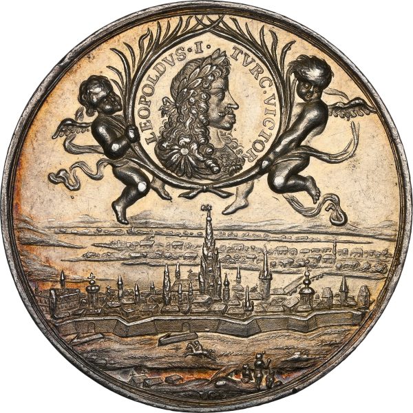 1686 Austria Silver Medal MS61 NGC Victory of The Siege of Vienna