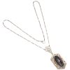 Art Deco Era Onyx Necklace 14K Gold full