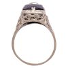 Art Deco Onyx Ring 14K White Gold profile