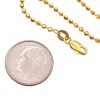 Bead Pull Chain Necklace 14K Gold 24 Length size