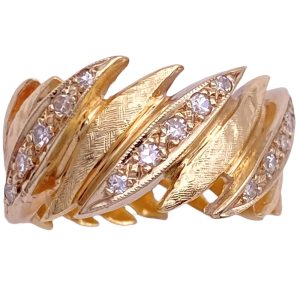 Brutalist 0.20ctw Diamond Band Ring 14K Gold