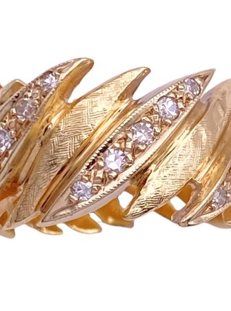 Brutalist 0.20ctw Diamond Band Ring 14K Gold