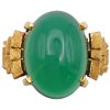 Chrysoprase Cabochon Ring 14K Gold
