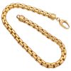 Chunky Box Link Bracelet 14K 8.25 Inch Length