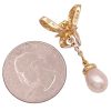 Cultured Pearl Bow Pendant 14K Gold back